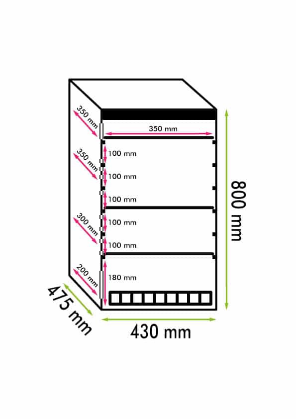 Weinkühlschrank 30 Burgunderflasche