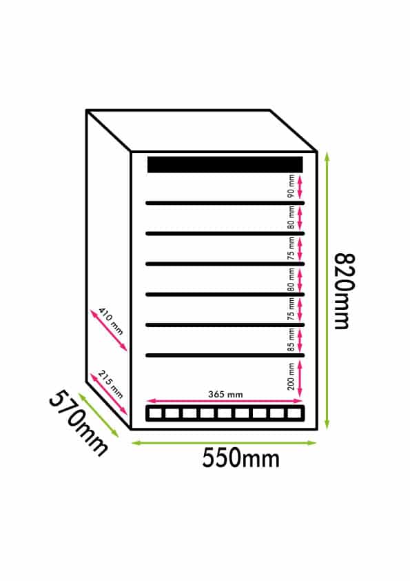 Wine Cooler 48 bottles single zone