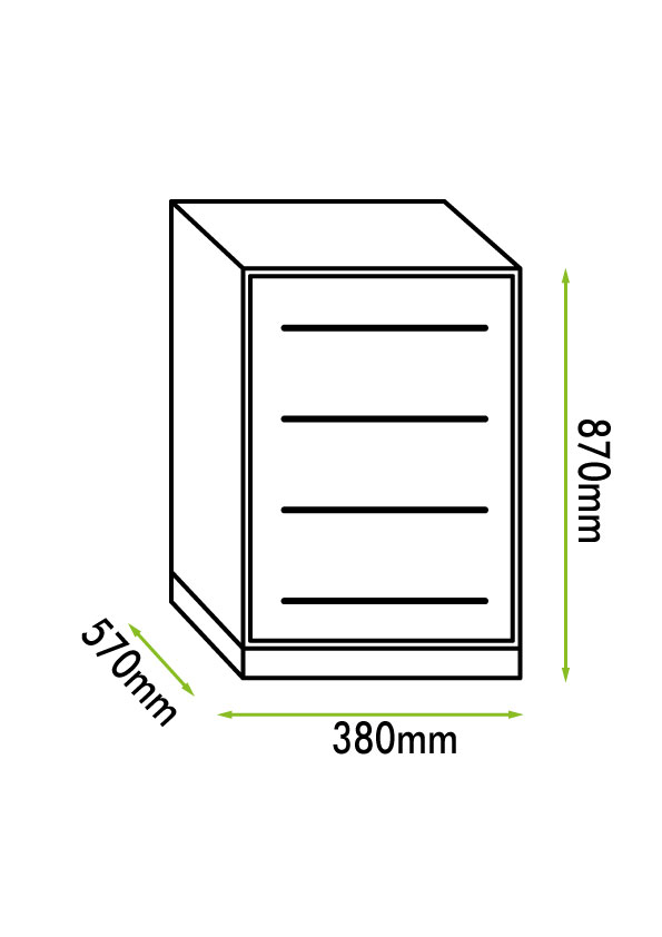 Fridge 83 liter built-in and free installation