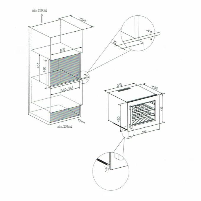 Weinkühlschrank 24 Flaschen Luxury