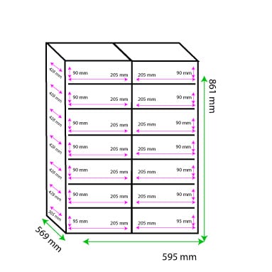 Weinkühlschrank 40 Flaschen 2 Temperaturzonen