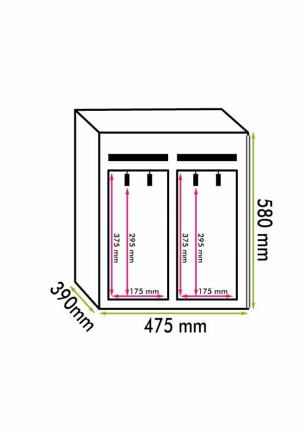 Weindispenser 4 Flaschen mit 2 einstellbaren Temperaturen