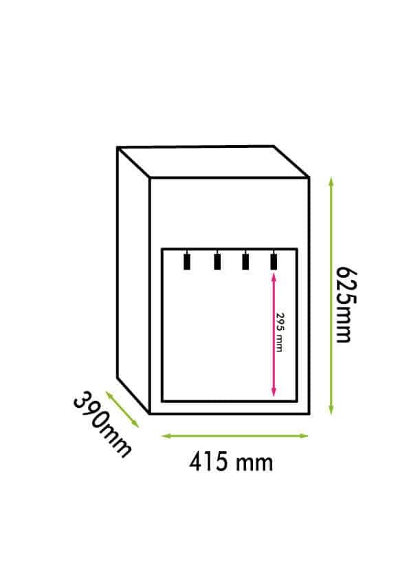 Dispenser vino 4 bottiglie (mis. A.625 x L.415 x P.390 kg.40)