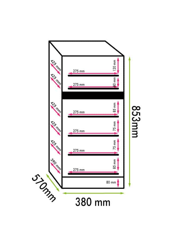 Wine refrigerator, 32 bottles, built-in and freestanding