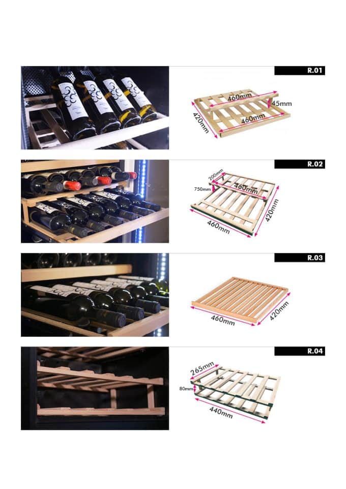 Weinkühlschrank aus Holz 46 Flaschen