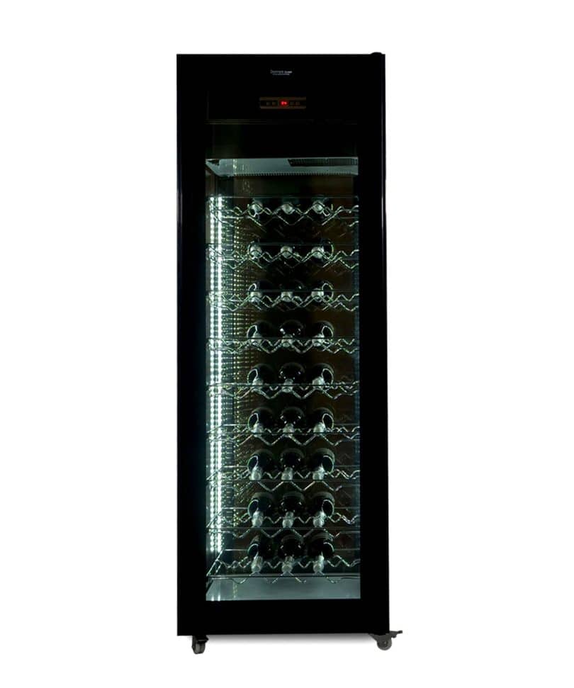 Wine refrigerator 81 Bottles, Single Temperature zone, exposure on 4 sides Flat Glass